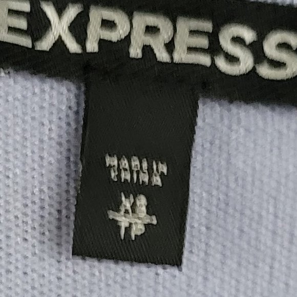 Express Lavender Scoop Neck Ruffle Hem Tunic Sweater Size XS - Picture 7 of 15